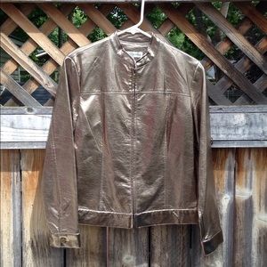 Gold metallic motorcycle jacket ⭐️